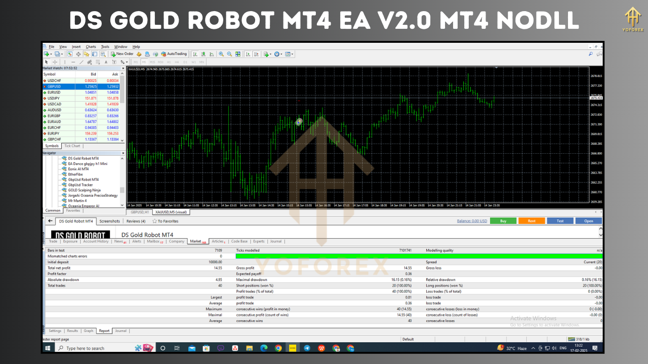 DS Gold Robot MT4 EA V2.0