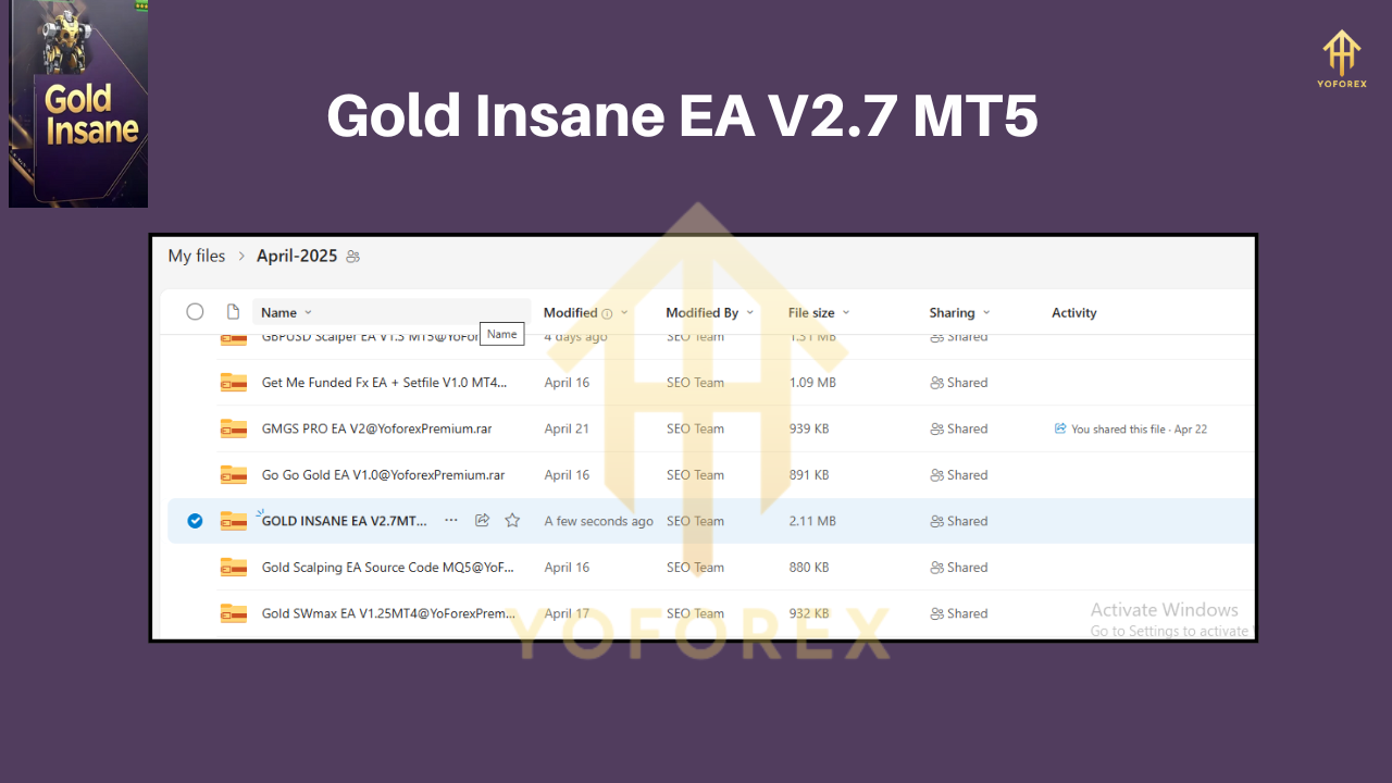 Gold Insane EA V2.7 MT5